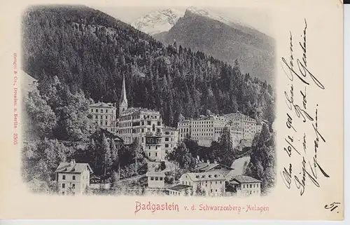 Badgastein v. d. Schwarzenberg - Anlagen. 1890