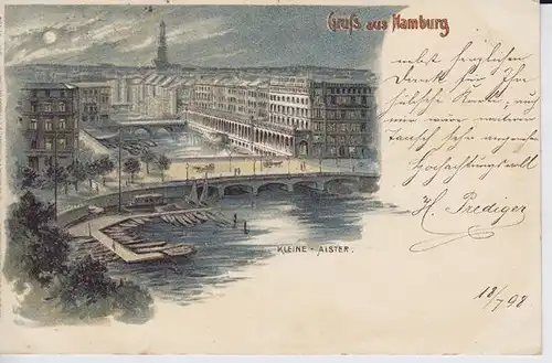 Gruß aus Hamburg. Kleine Alster. 1898