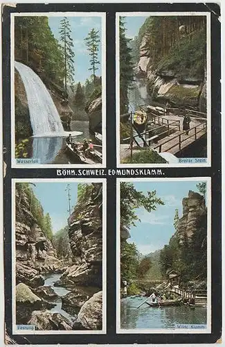 Böhm. Schweiz. Edmundsklamm. Wasserfall.... 1900