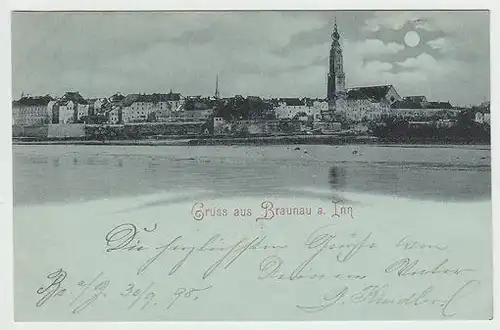 Gruss aus Braunau a. Inn. 1890