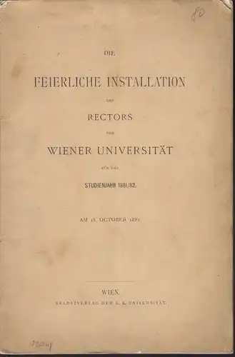 Die feierliche Installation des Rectors der... 1881