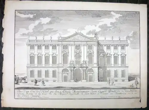Trautsonpalais. "Face d'un Cote de l'Hotel, que... 1721