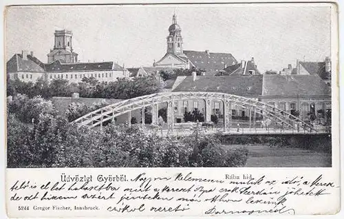 Üdvözlet Györböl. Rába hid.