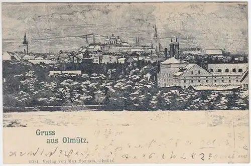Gruss aus Olmütz. Nieder-Ring. 1900
