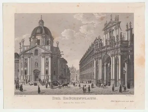 Der Brückenplatz. 1835