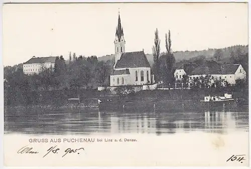 Gruss aus Puchenau bei Linz a. d. Donau. 1900