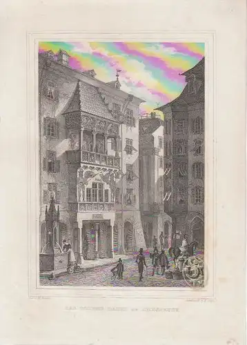 Das goldne Dachl in Innsbruck. 1842