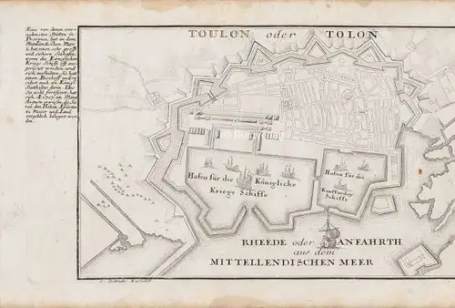 BODENEHR, Toulon oder Tolon. 1725