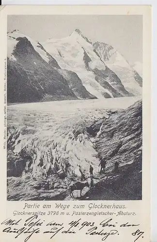 Partie am Wege zum Glocknerhaus. Glocknerspitze... 1900