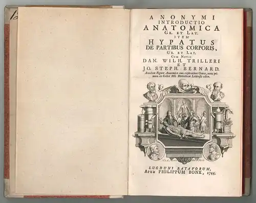 Anonymi Introductio anatomica gr. et lat. Item... 1744