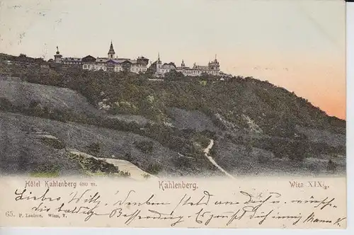 Wien 19. Hôtel Kahlenberg 480 m. Kahlenberg. 1890