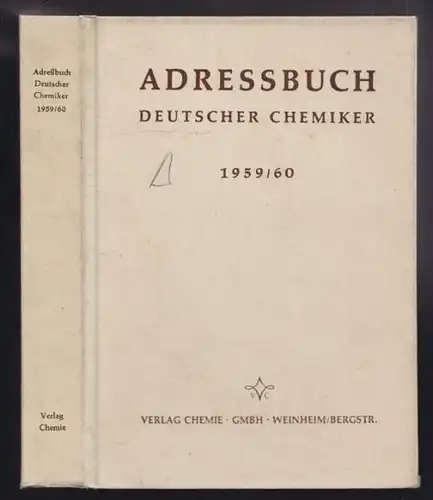Adreßbuch deutscher Chemiker 1959/60.