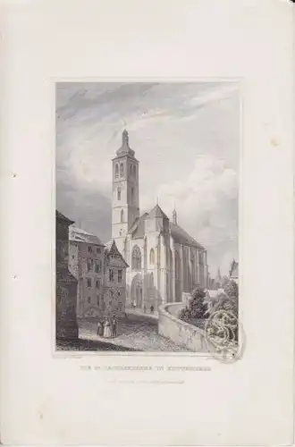 Die St. Iacobskirche in Kuttenberg 1842