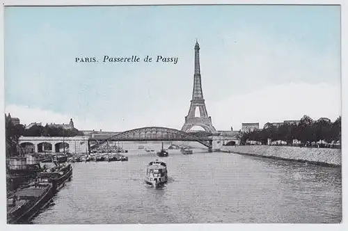 Paris. Passerelle de Passy 1900