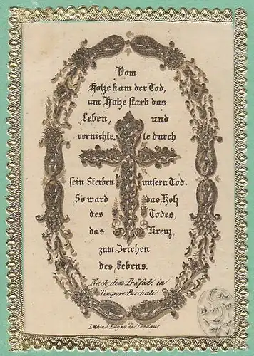 Vom Holze kam der Tod, am Holze starb das... 1850