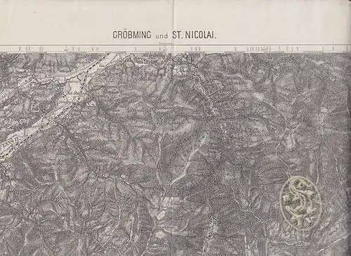 Karte Gröbming u. St. Nikolai  Zone 16  Col. X 1909