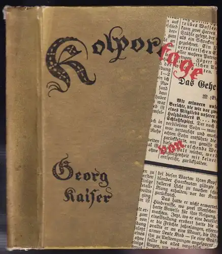 KAISER, Kolportage. Komödie in einem Vorspiel... 1924