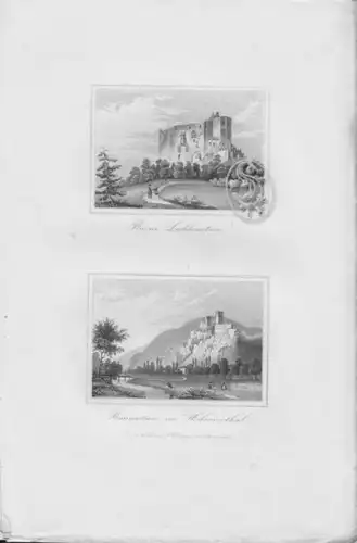 Ruine Liechtenstein. Rauenstein im Helenenthal. 1842