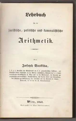 BESKIBA, Lehrbuch für die juristische,... 1842