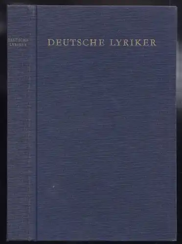 GESSLER, Deutsche Lyriker von Luther bis... 1972
