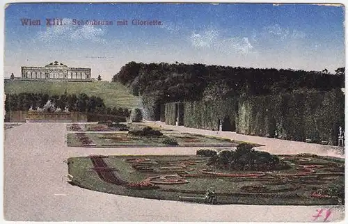 Wien XIII. Schönbrunn mit Gloriette. 1900