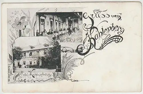 Gruss vom Kahlenberg. Hotel: Kahlenberg. 1900