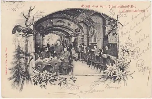 Gruß aus dem Maximiliankeller. I.... 1890