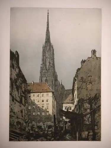 KASIMIR, Der Stefansturm in Wien 1911