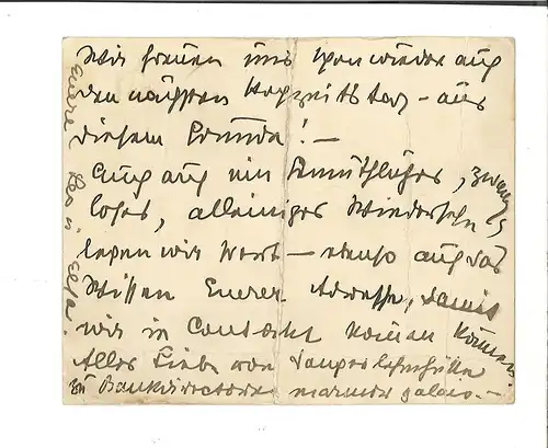 Beidseitig eigenhändig beschriebene Grußkarte. SLEZAK, Leo, Sänger und Schauspie