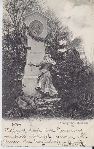 Wien. Anzengruber Denkmal. 1890