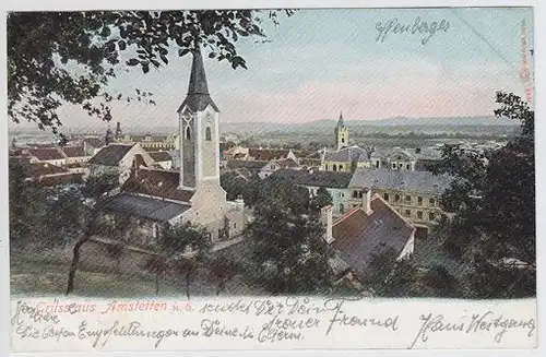 Gruss aus Amstetten N.Ö. 1890