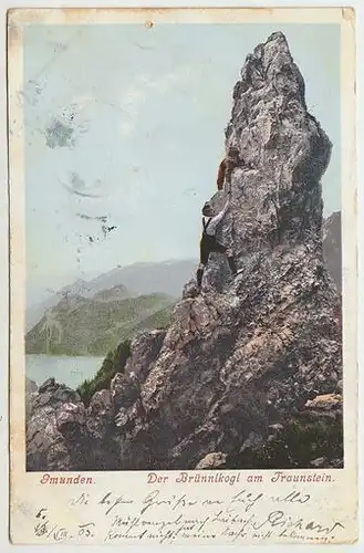 Gmunden. Der Brünnkogl am Traunstein. 1890