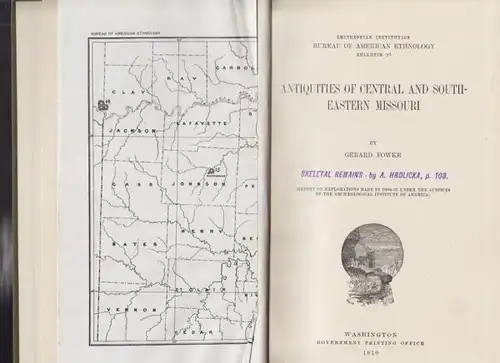 FOWKE, Antiquities of Central and South Eastern... 1910