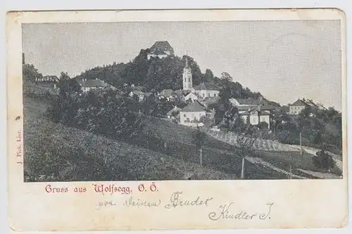 Gruss aus Wolfsegg, O.Ö. 1890