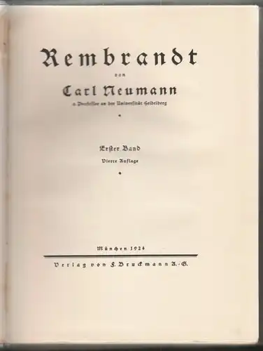 NEUMANN, Rembrandt. 1924