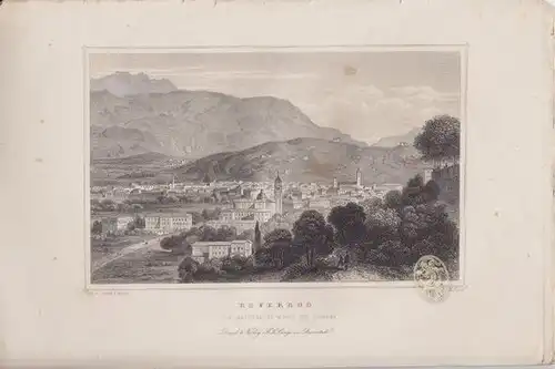 Roveredo von Madonna del Monte aus gesehen. 1842