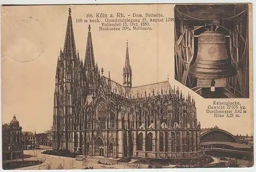 106. Köln a. Rh. - Dom, Südseite. 160 m hoch.... 1900