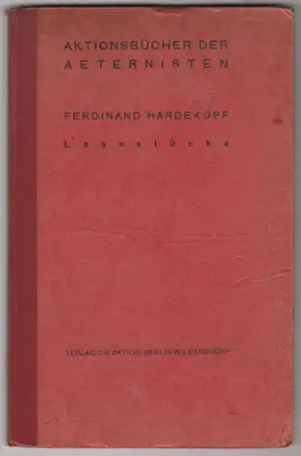 HARDEKOPF, Lesestücke. 1916