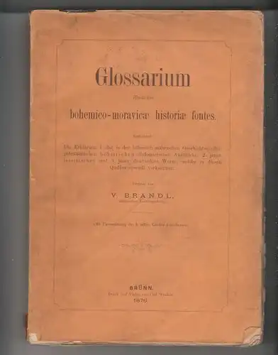 BRANDL, Glossarium illustrans... 1876