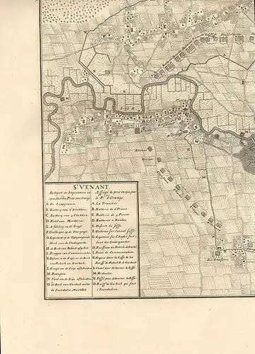 St. Venant. Assiegé & pris en 1710 par le Pr. d`Orange.