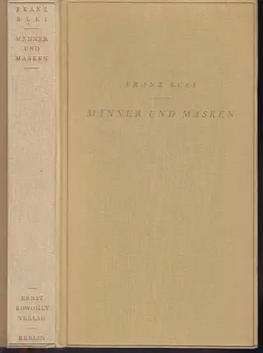 BLEI, Männer und Masken. 1930