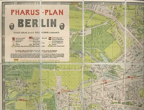 Führer durch Berlin mit Hinweis auf den Pharus-Plan Berlin.