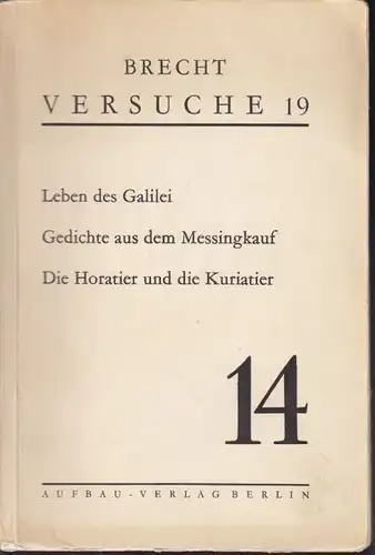 BRECHT, Leben des Galilei / Gedichte aus dem... 1957