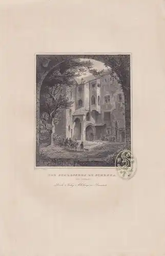 Der Schlosshof zu Schenna bei Meran. 1842