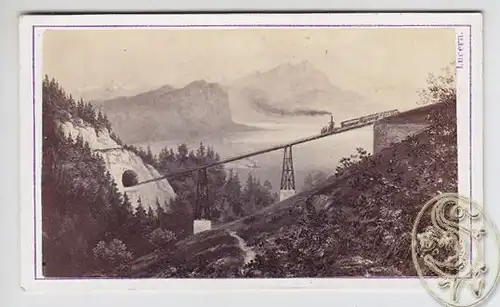 [Viznau-Rigibahn auf dem Schnurtobelviadukt... 1900