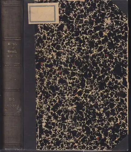 Mitteilungen der Geographischen Gesellschaft in... 1941