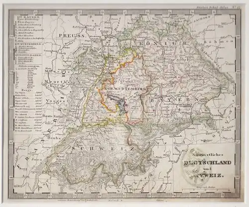 Südwestliches Deutschland und Schweiz. 1845