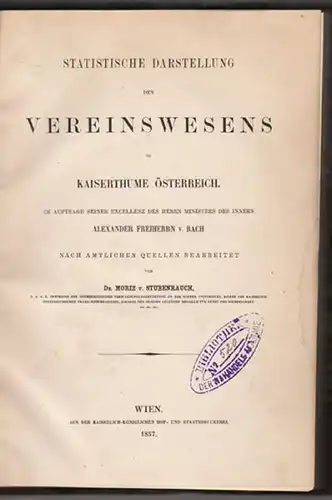 STUBENRAUCH, Statistische Darstellung des... 1857