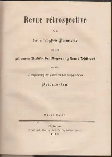 Revue rétrospective d. i. die wichtigsten... 1848