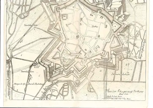 Plan der Attaque auff Bethune Anno 1710.